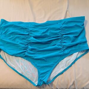 Torrid Vibrant Blue Ruched Bikini Bottom